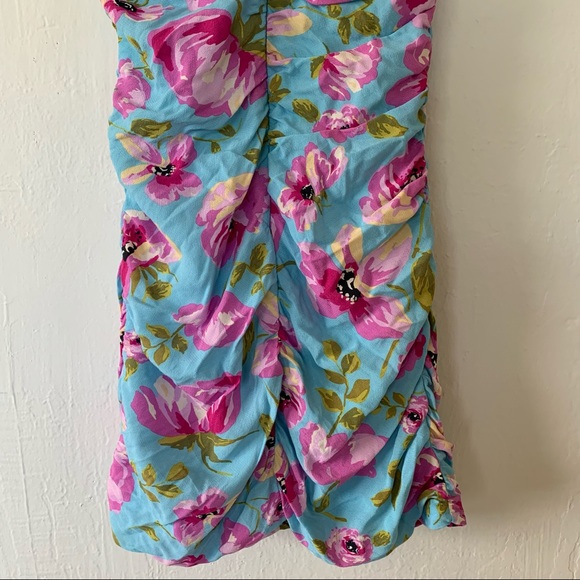 Zara Draped Ruched Floral Mini Dress - Picture 14 of 15